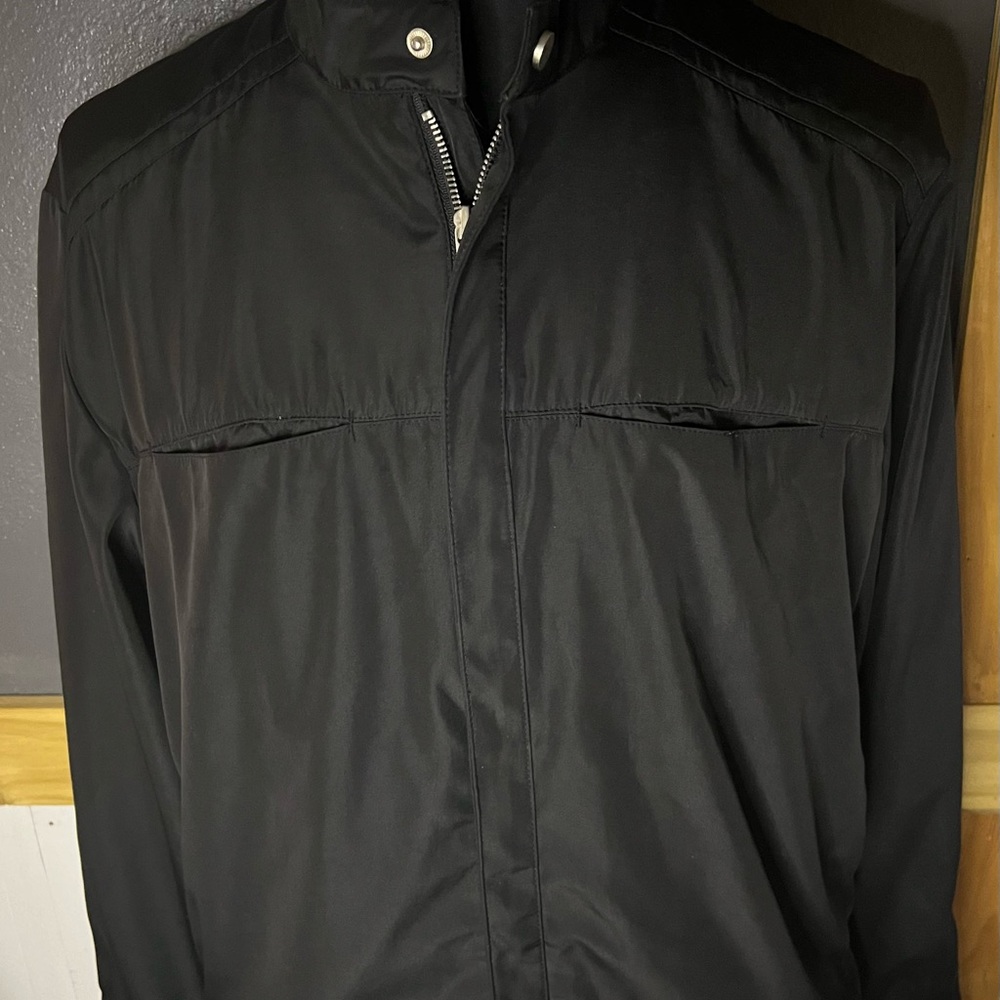 Perry Ellis black full zipper jacket men’s size extra large - Picture 2 of 5